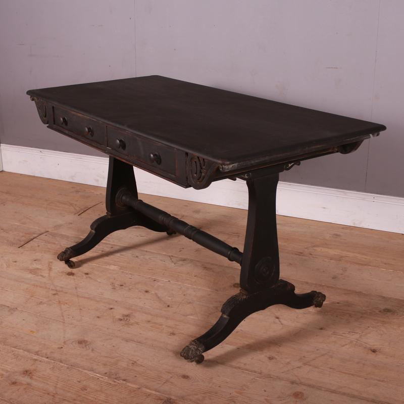 19th Century English Painted Oak Desk For Sale