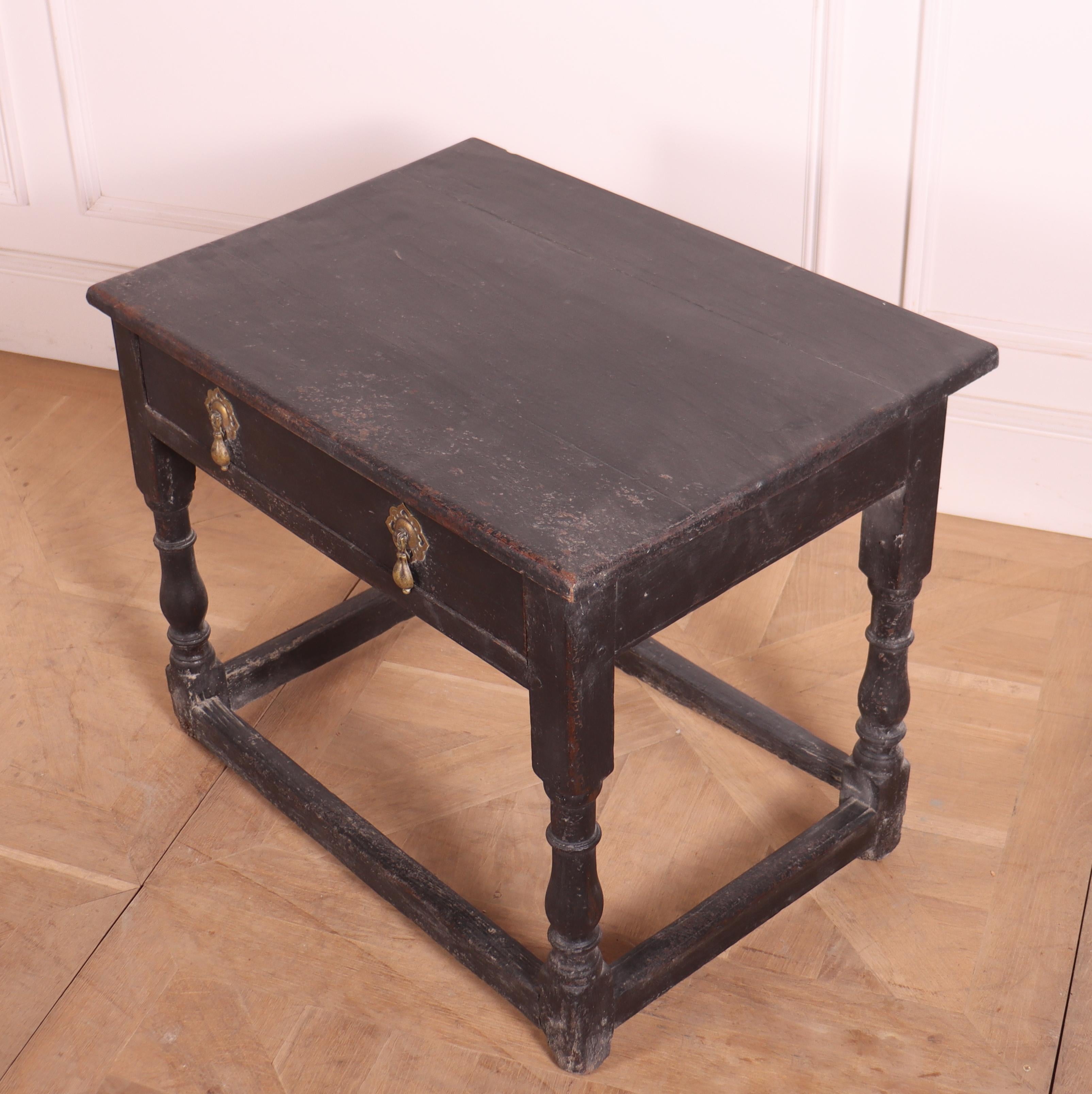18th Century and Earlier English Painted Oak Lamp Table