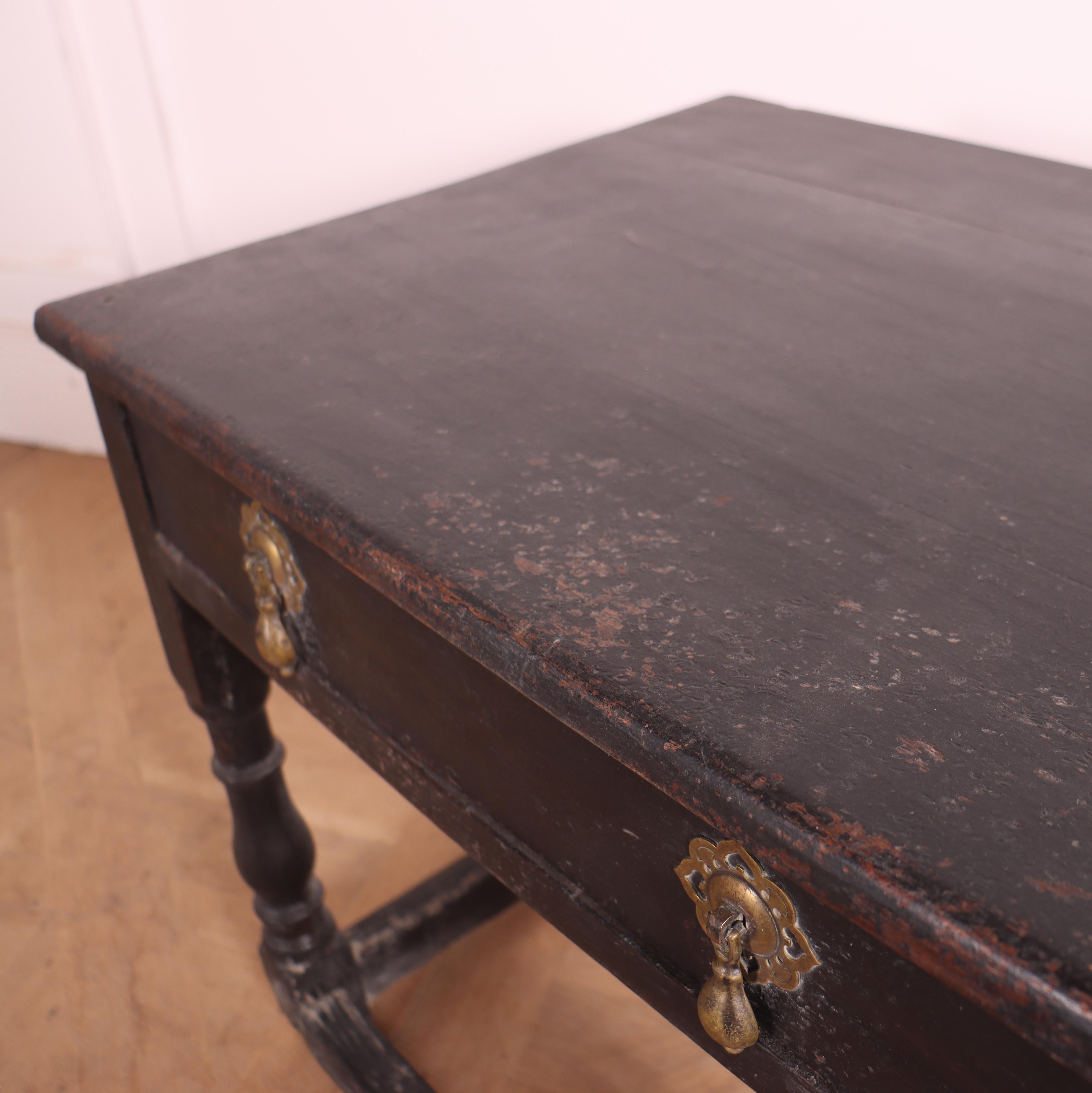 English Painted Oak Lamp Table 1