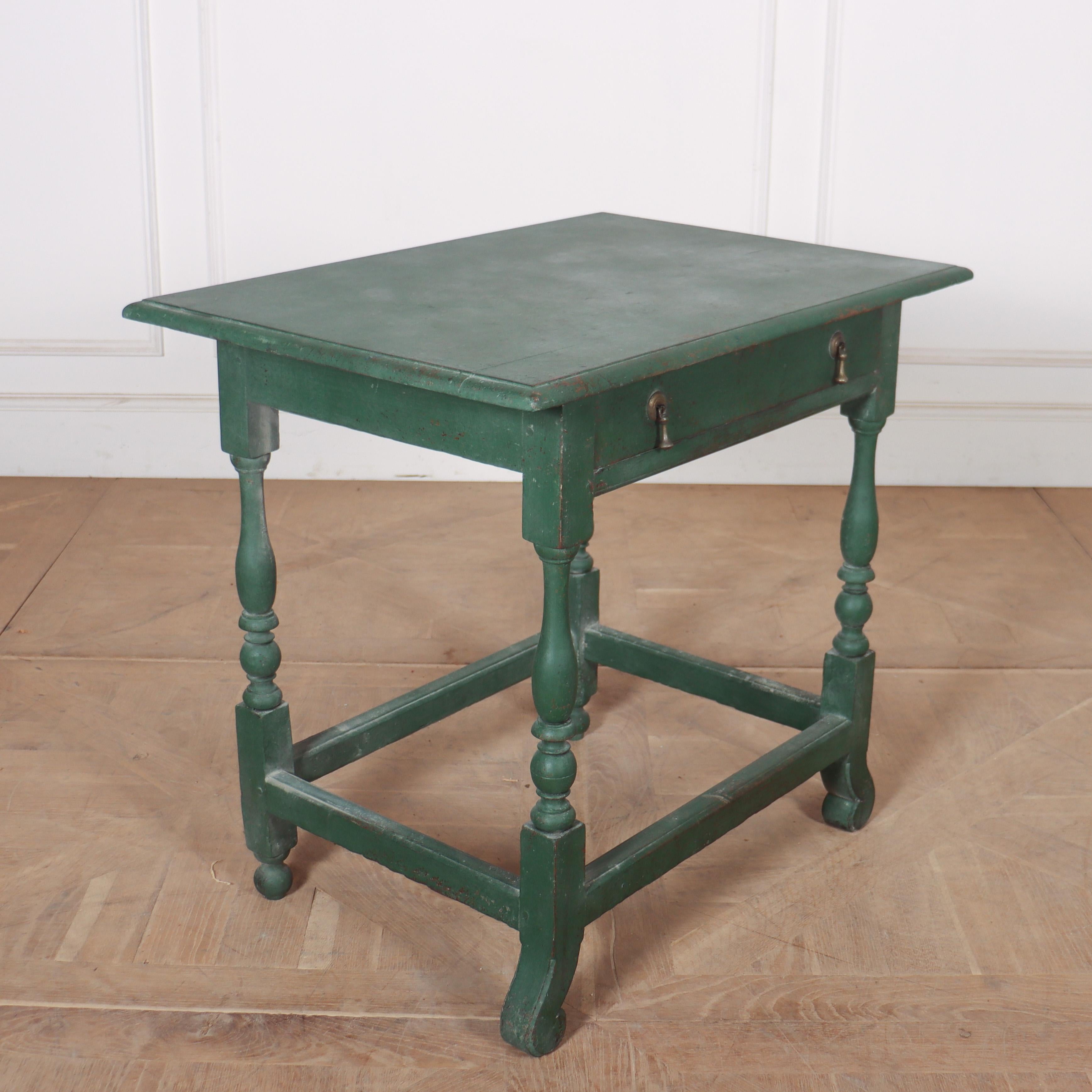 English Painted Oak Lamp Table For Sale 1