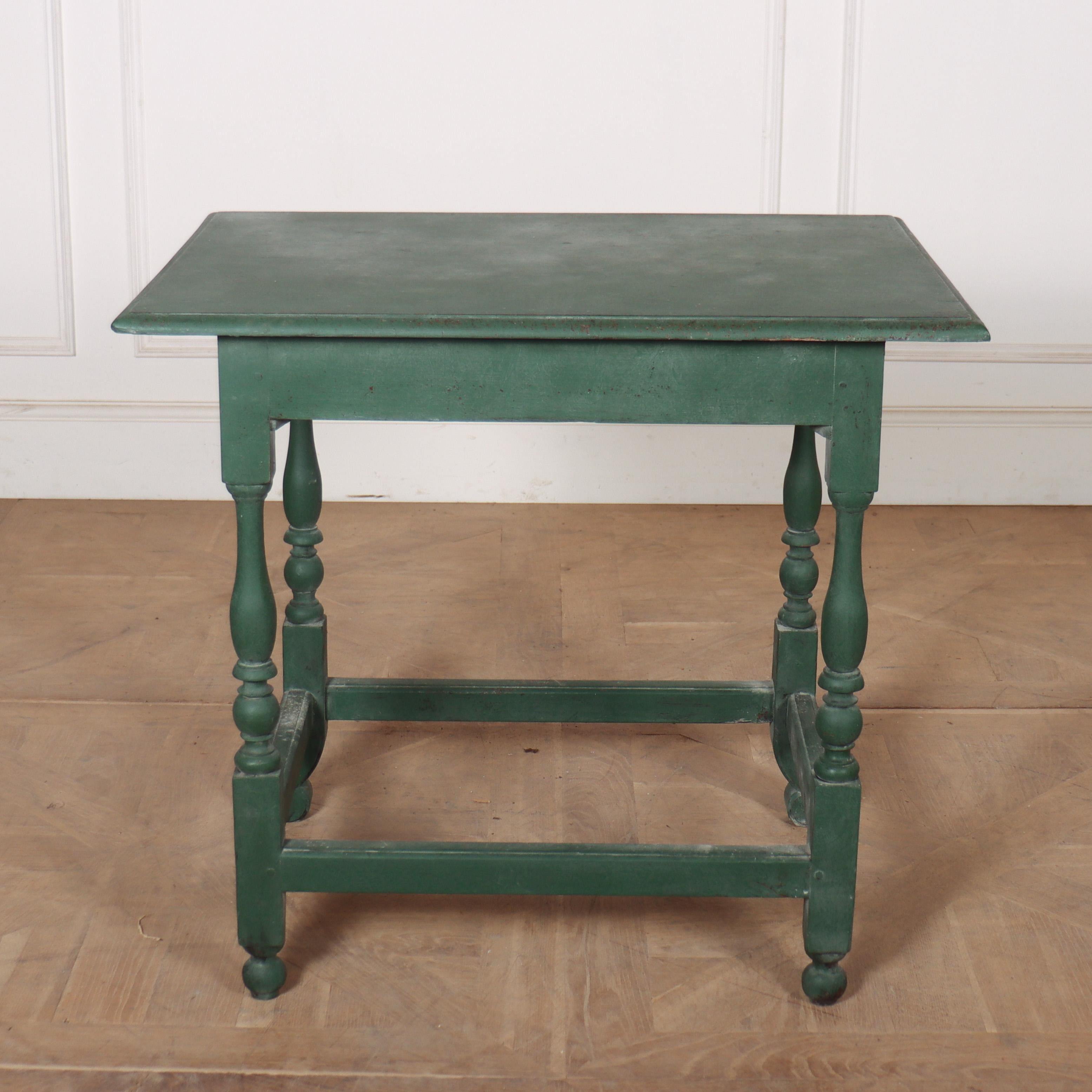 English Painted Oak Lamp Table For Sale 3