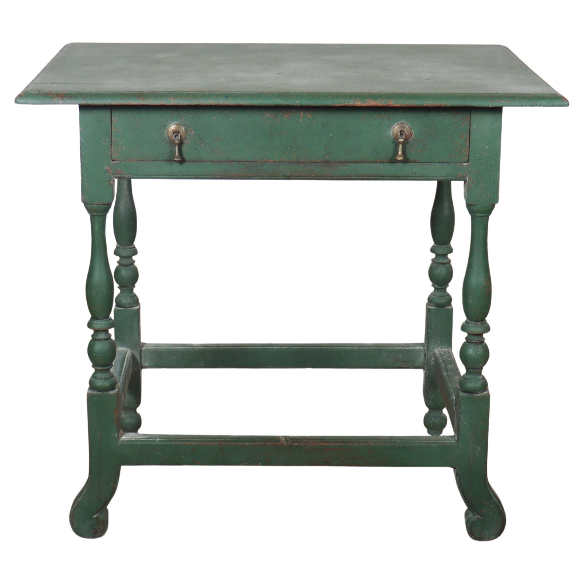 English Painted Oak Lamp Table For Sale