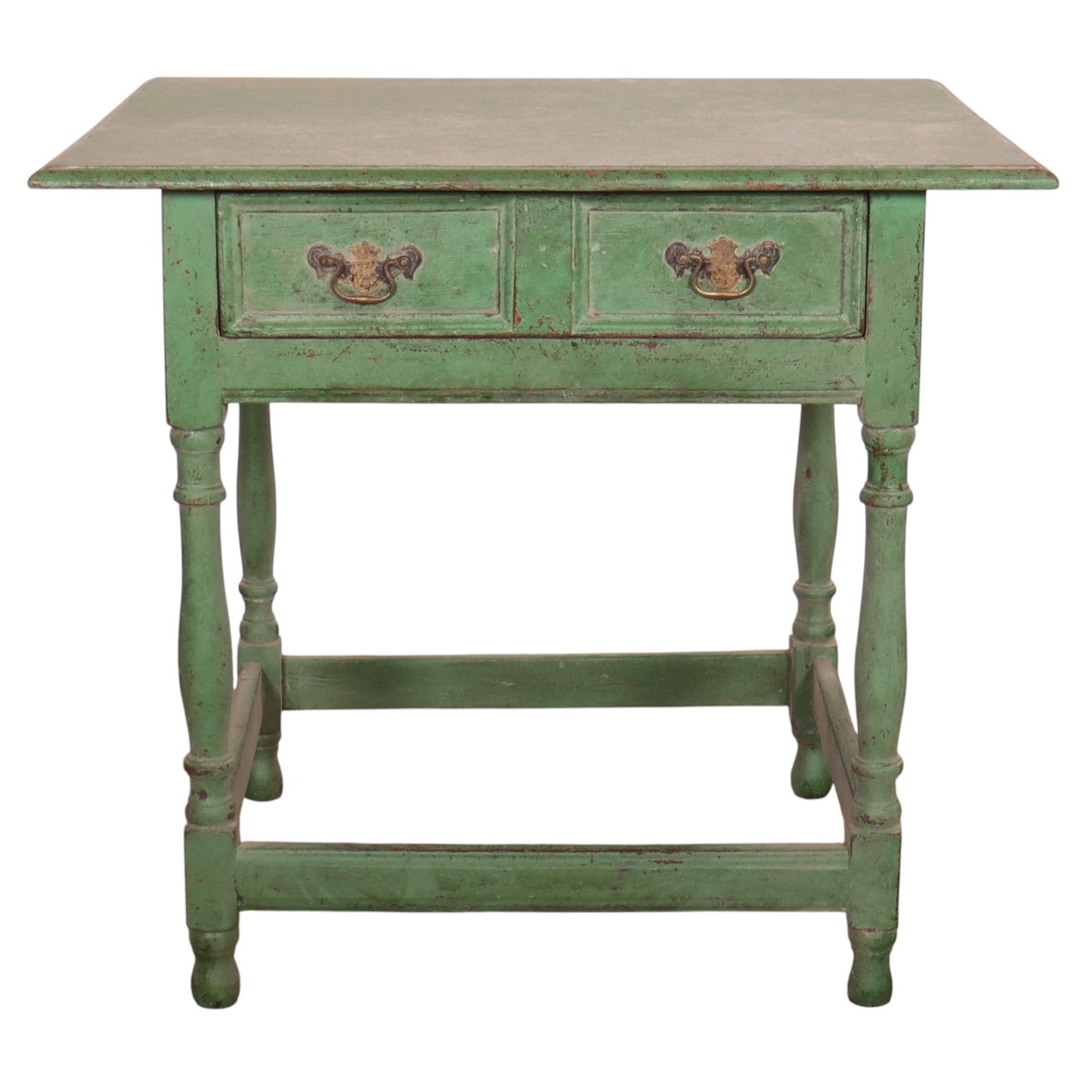 English Painted Oak Lamp Table For Sale