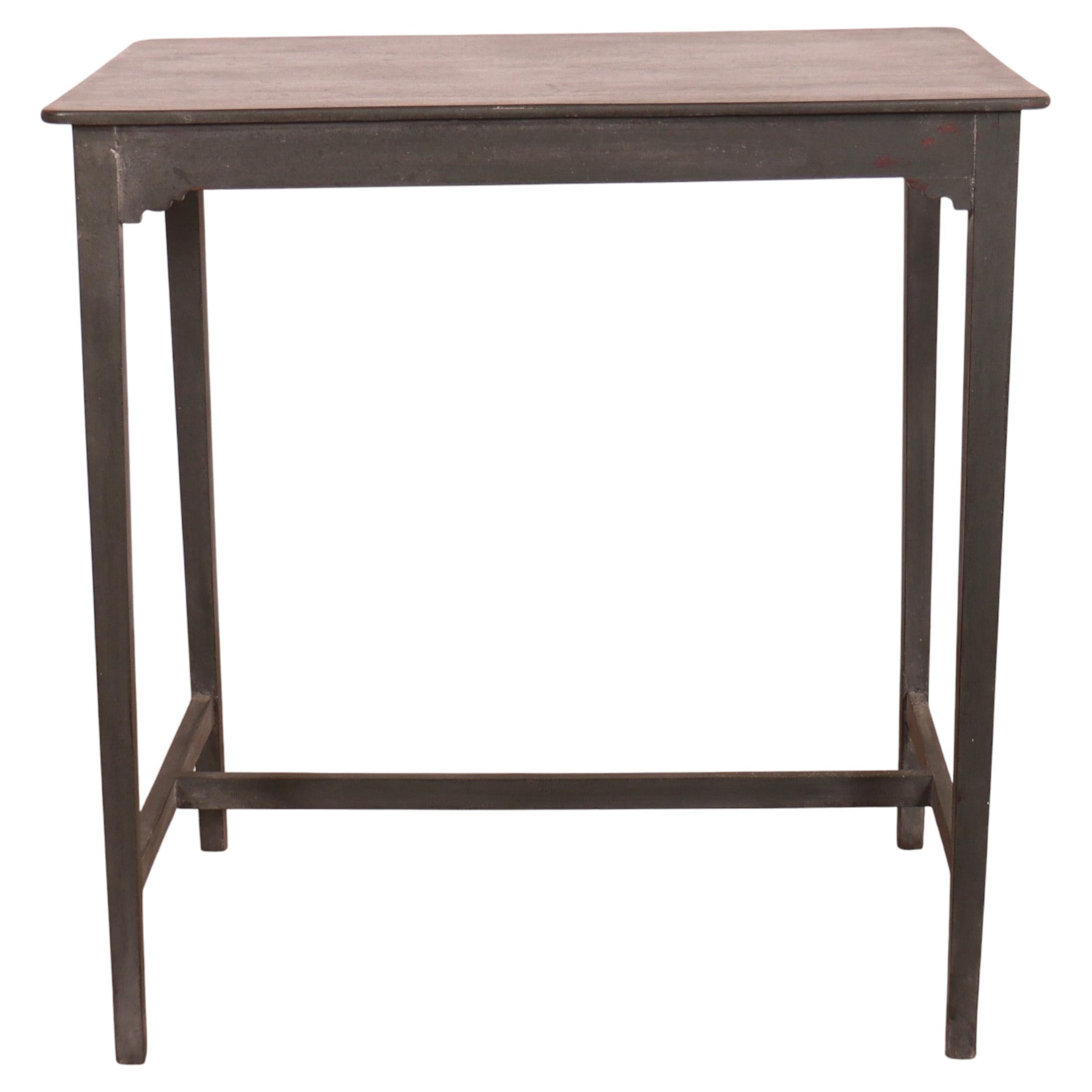English Painted Oak Lamp Table For Sale