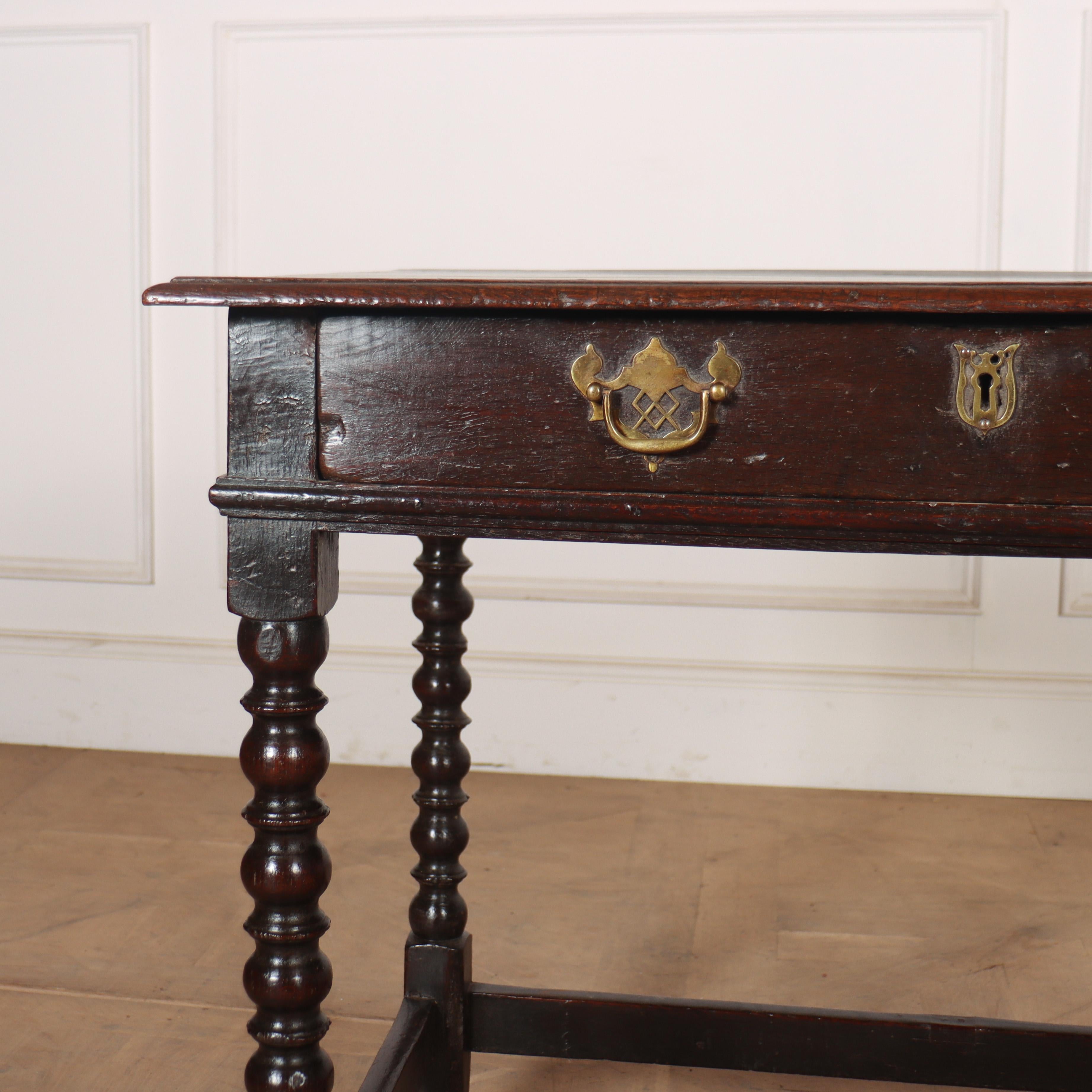 18th C English one drawer oak side / lamp table. 1750.

Reference: 8224

Dimensions
32.5 inches (83 cms) Wide
22.5 inches (57 cms) Deep
29 inches (74 cms) High