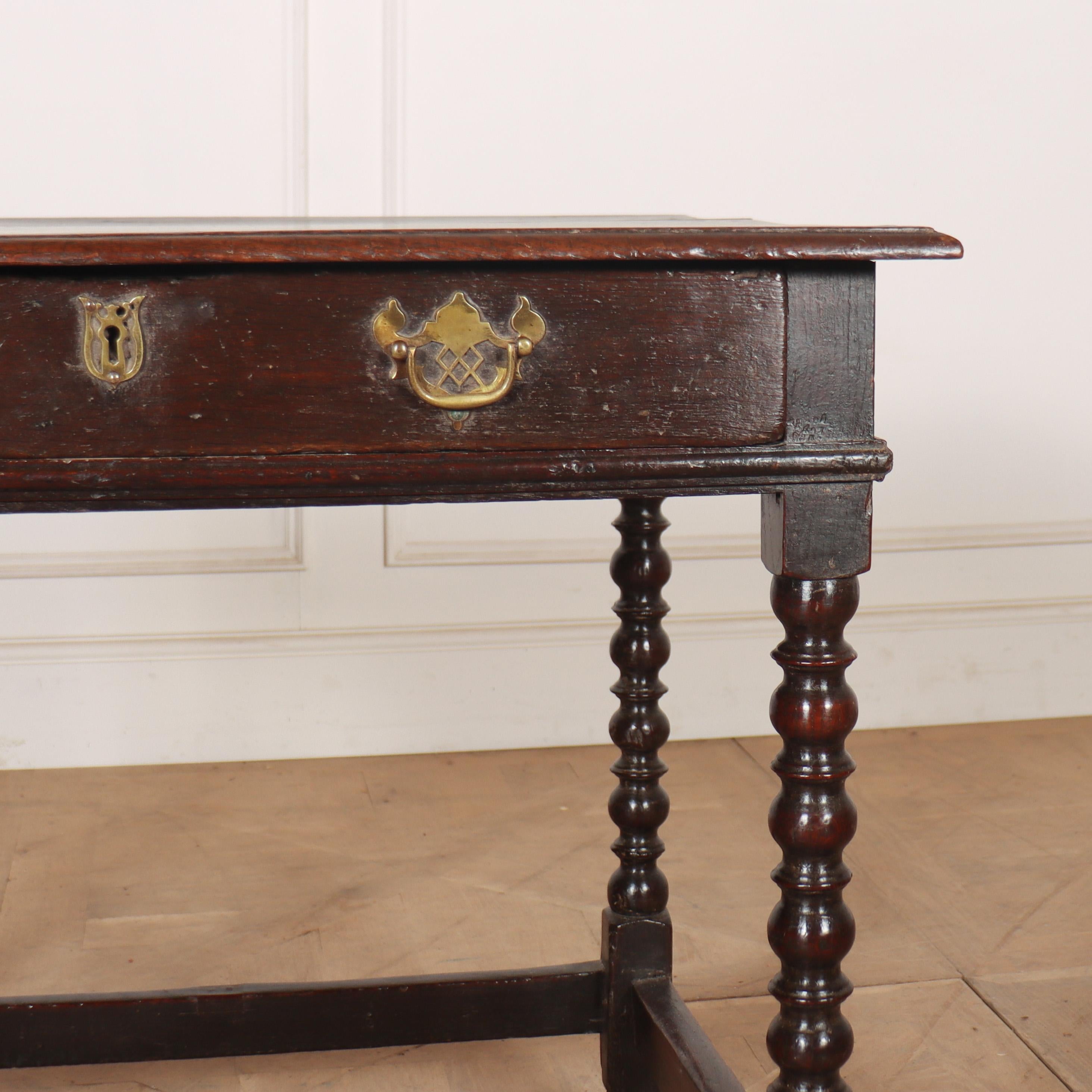 18th Century and Earlier English Oak Side Table For Sale