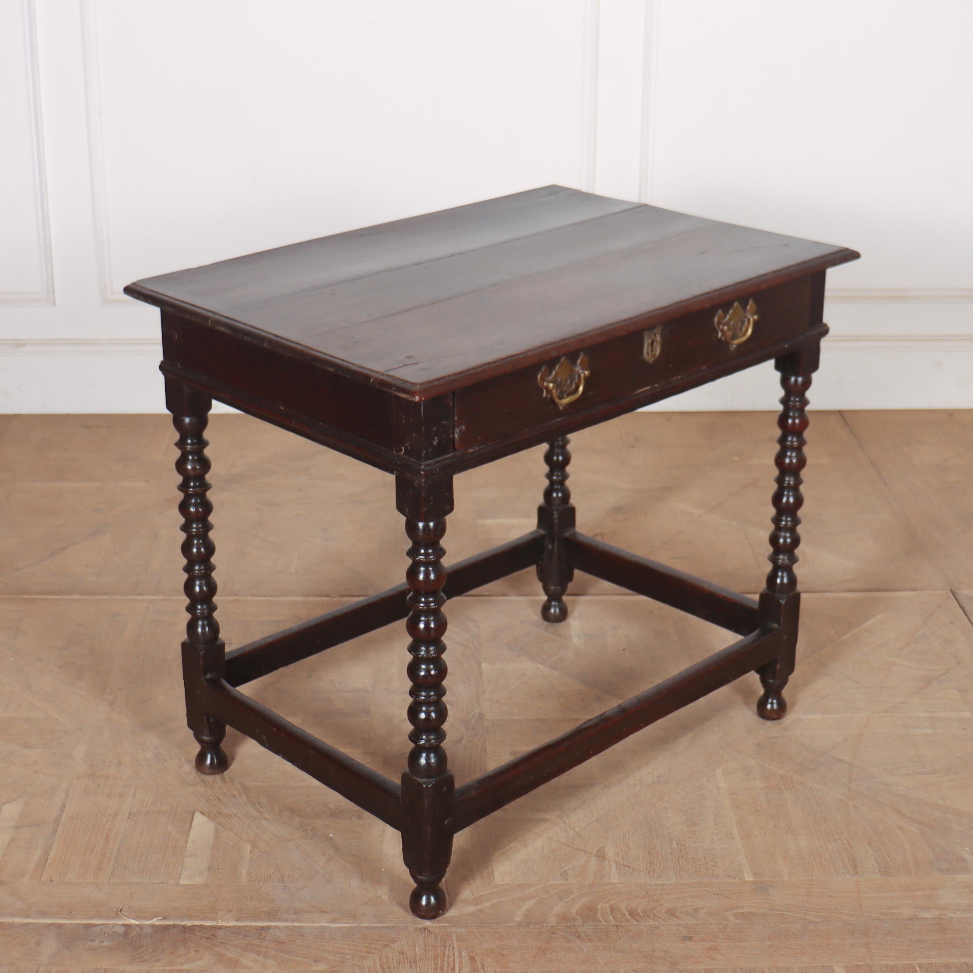 English Oak Side Table For Sale 1