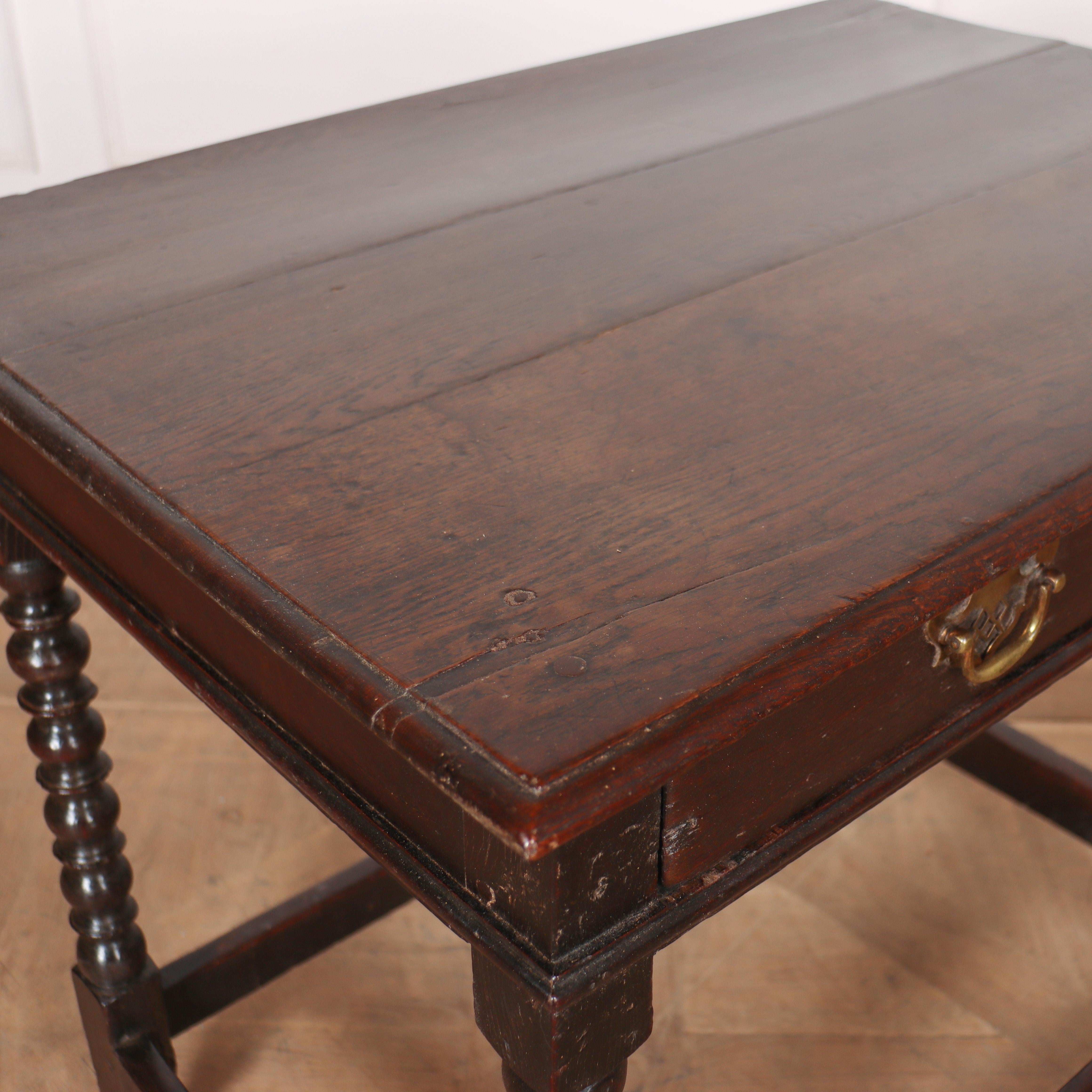 English Oak Side Table For Sale 2