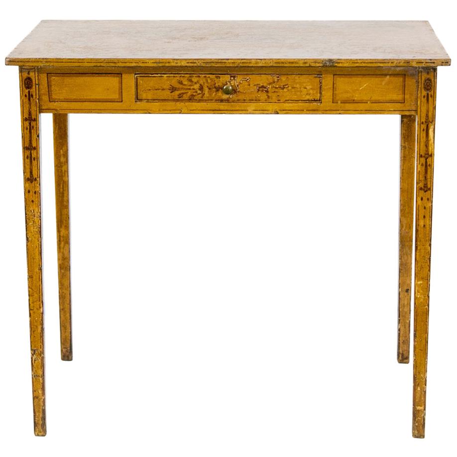 English Painted One Drawer Side Table