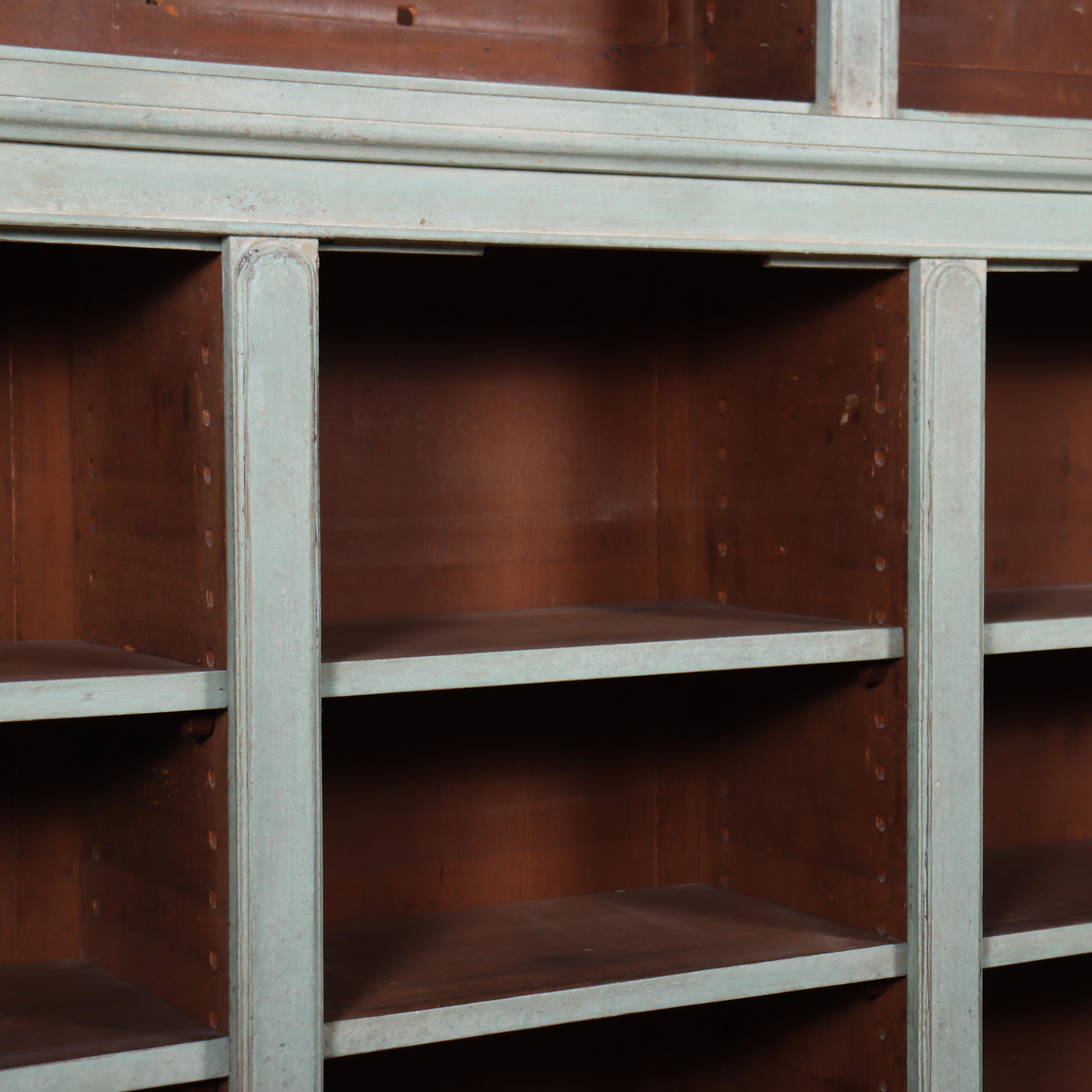English Painted Open Bookcase For Sale 1