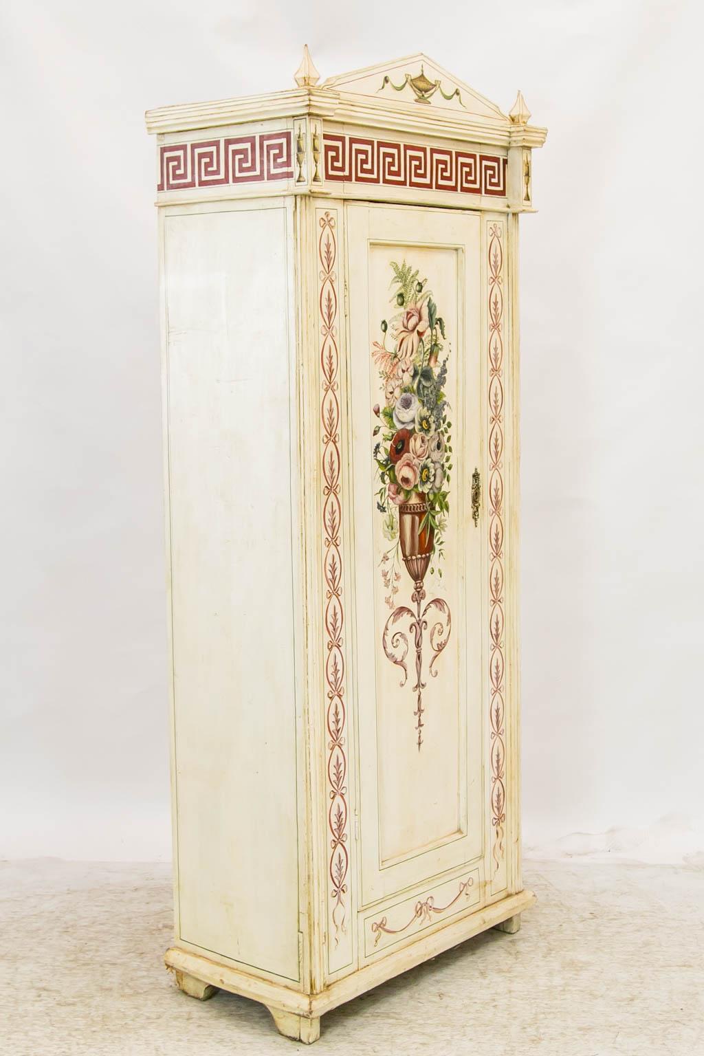 English Painted Pine Armoire 4