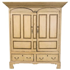 English Painted Pine Armoire