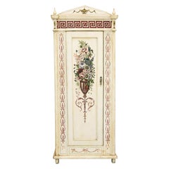 Antique English Painted Pine Armoire