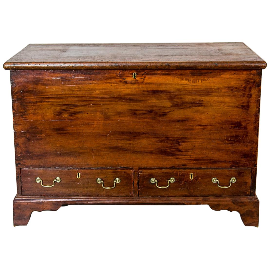 English Painted Pine Blanket Chest For Sale