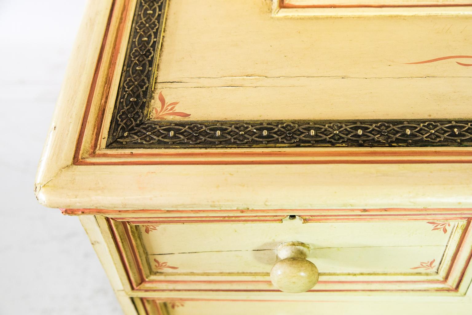 Hand-Painted English Painted Pine Chest