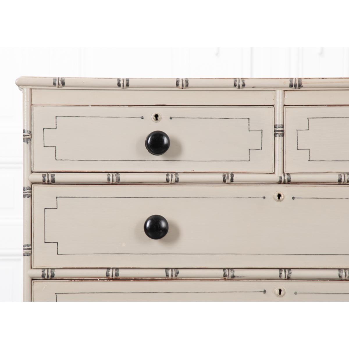 English Painted Pine Chest 1