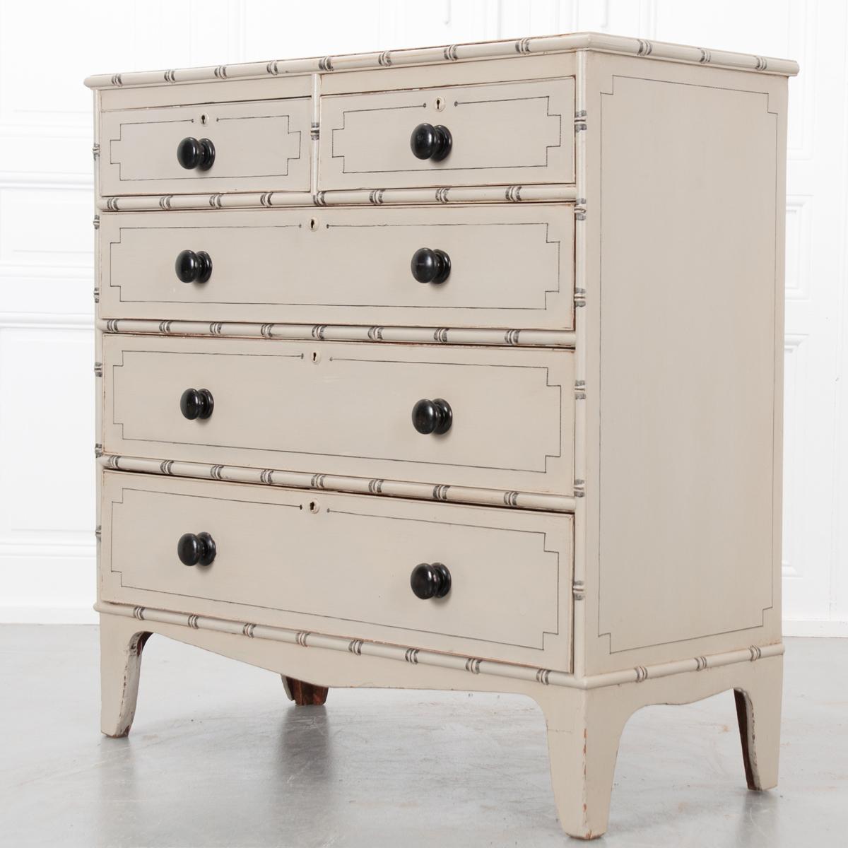 English Painted Pine Chest 2