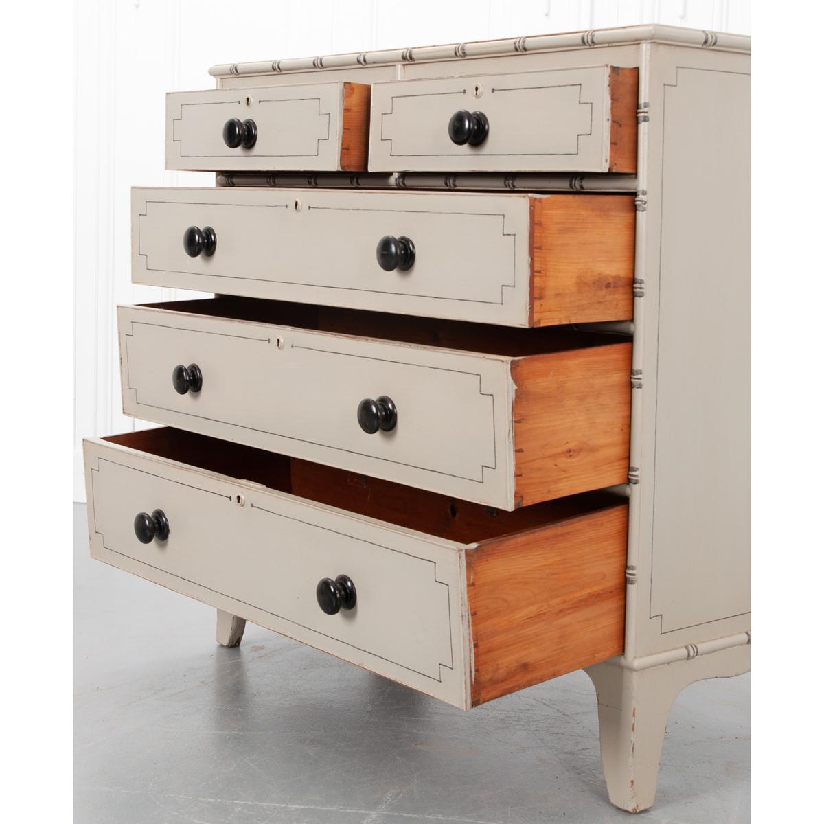English Painted Pine Chest 3