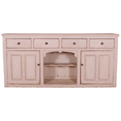 Antique English Painted Pine Dresser Base