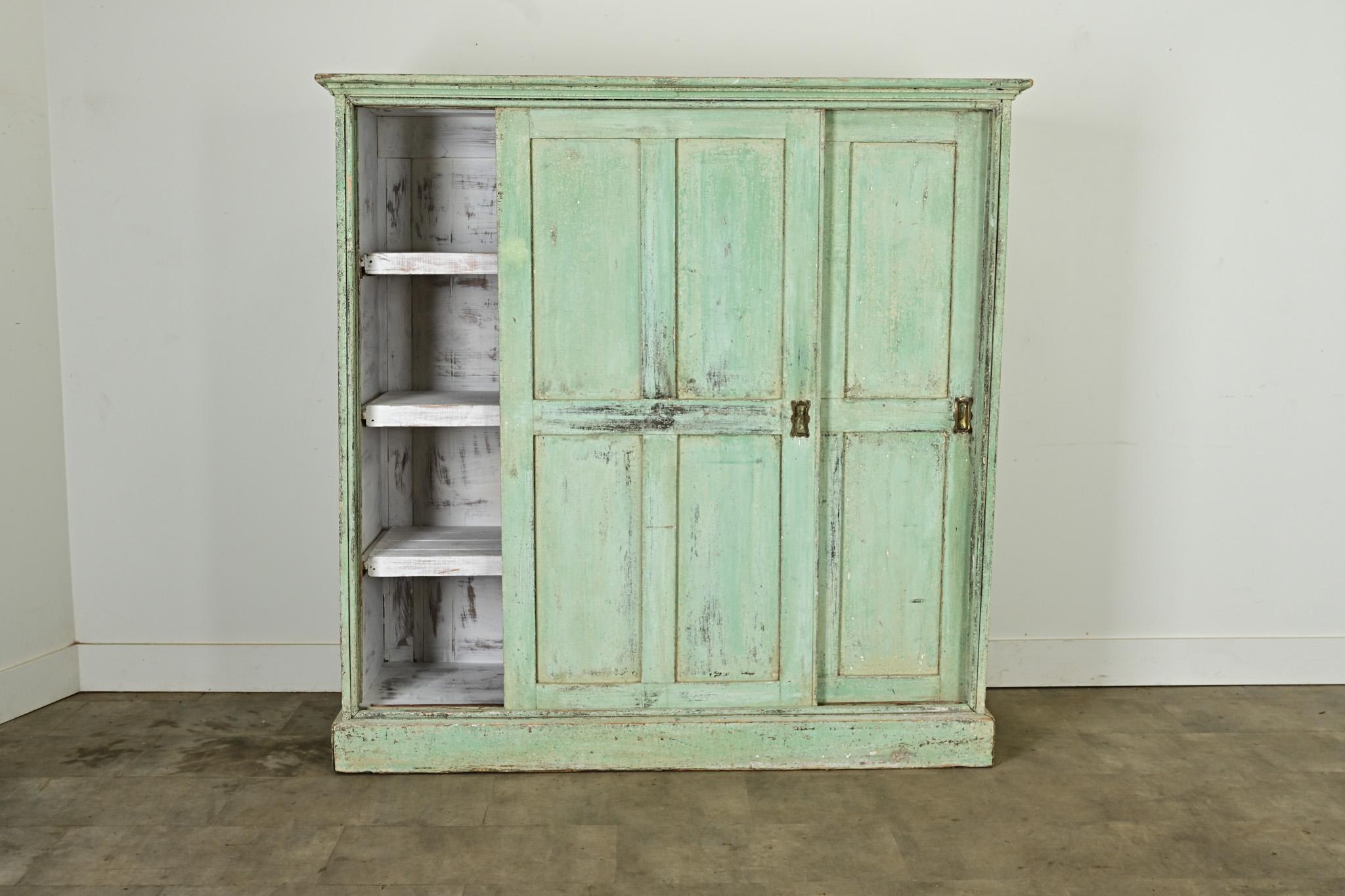 English Painted Pine Larder 1