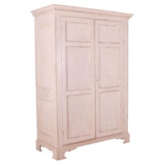 English Painted Pine Linen Cupboard