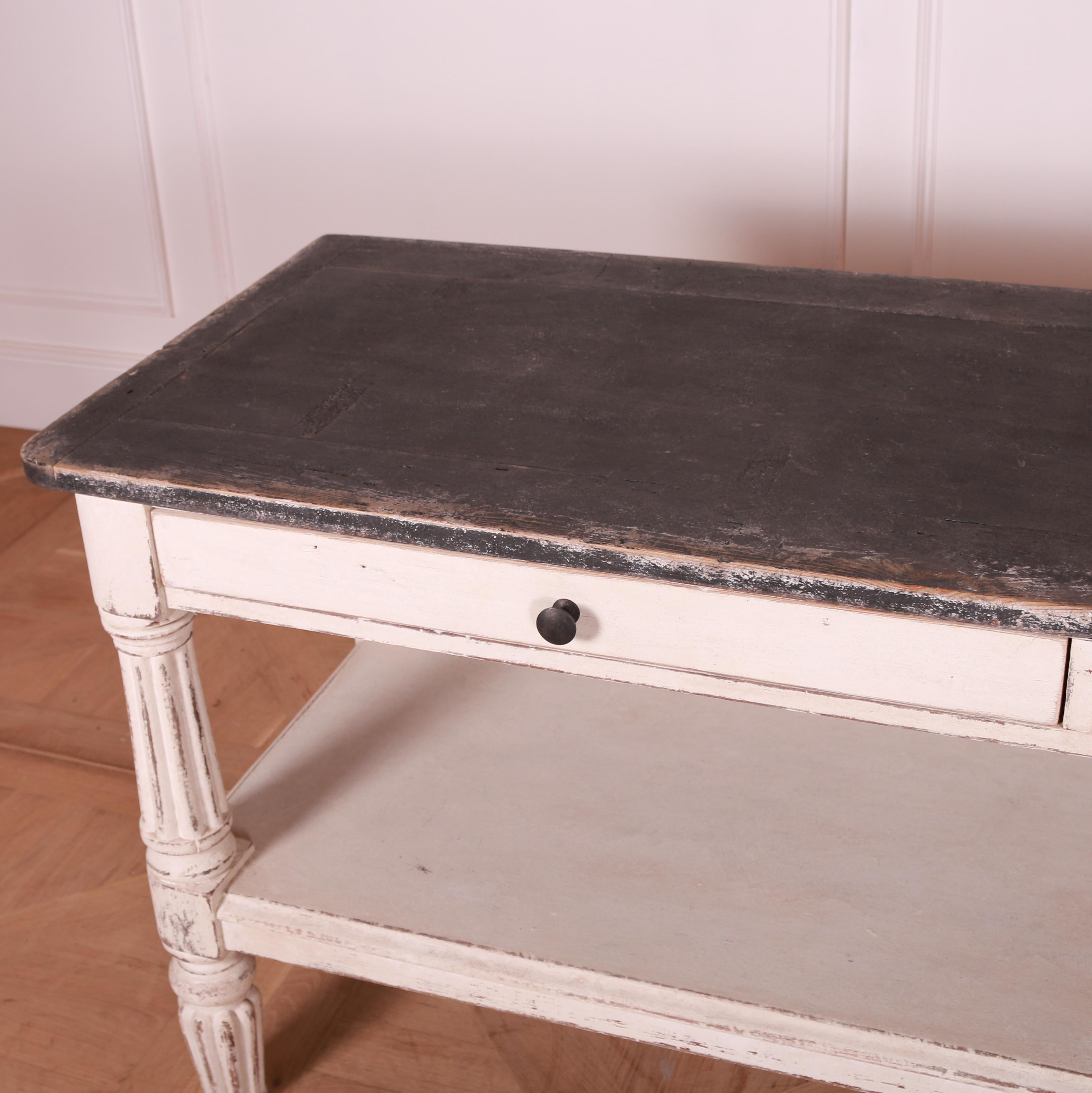 English Painted Pine Side Table For Sale 2