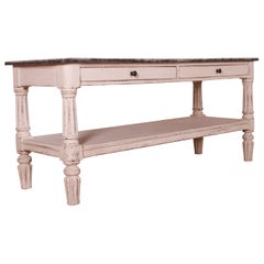English Painted Pine Side Table