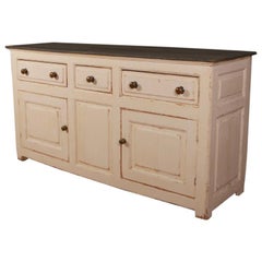 Antique English Painted Pine Sideboard