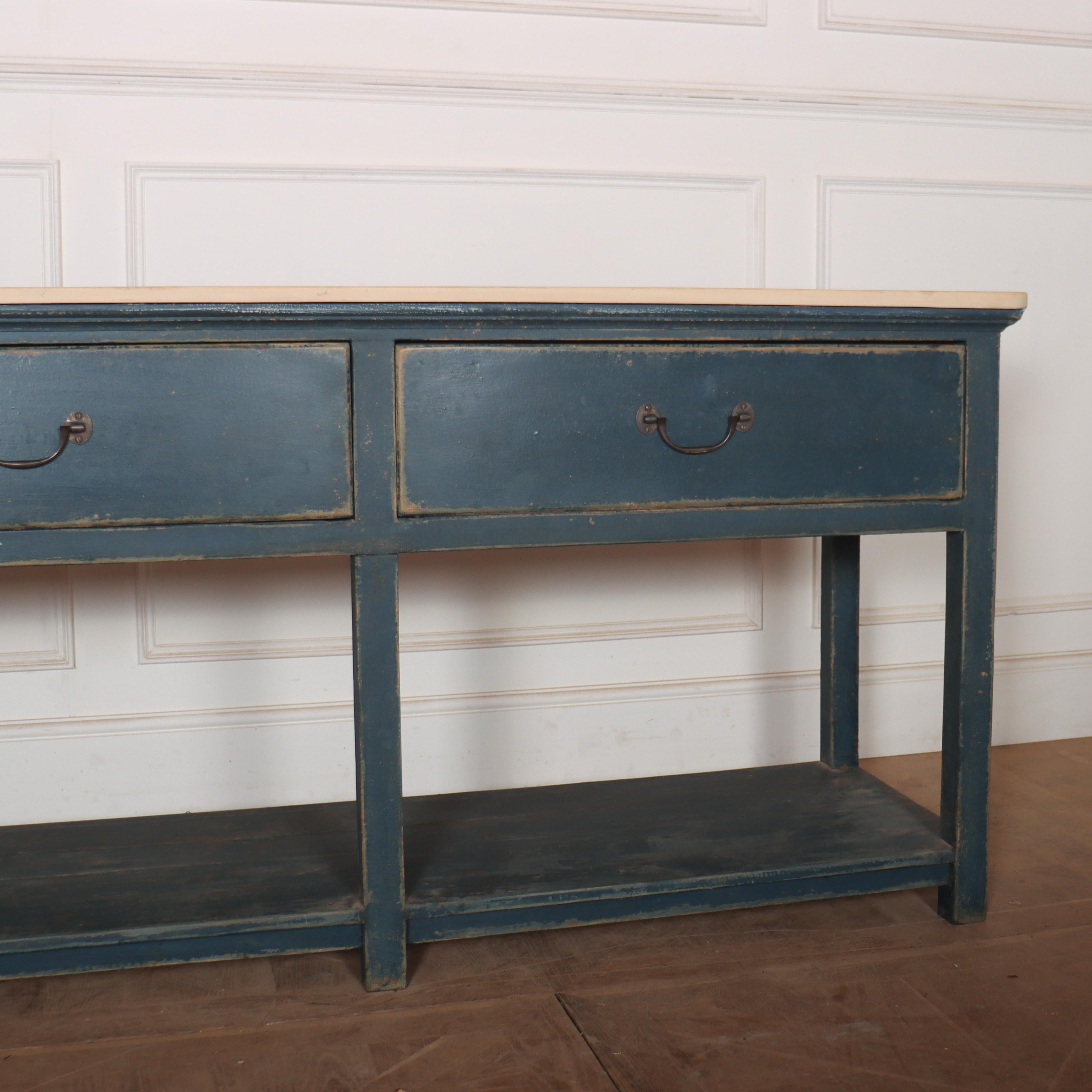 English Painted Potboard Dresser Base In Good Condition For Sale In Leamington Spa, Warwickshire