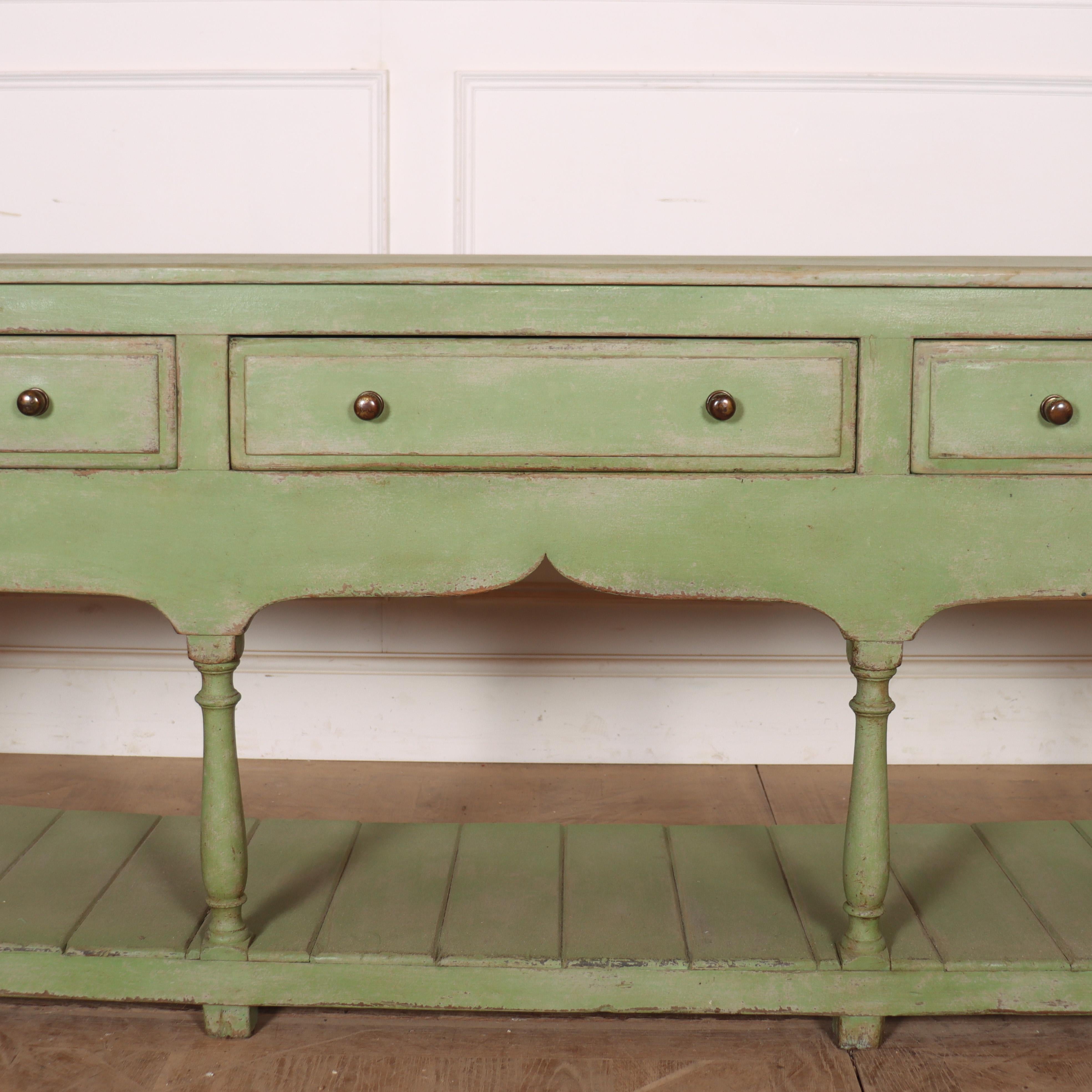 English Painted Potboard Dresser Base In Good Condition For Sale In Leamington Spa, Warwickshire
