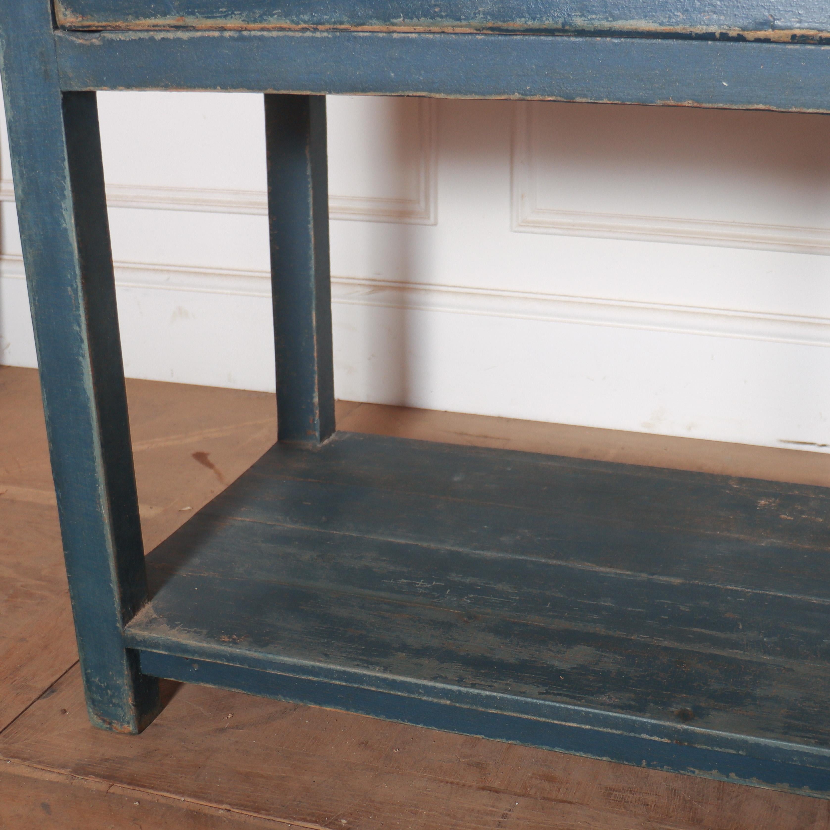 19th Century English Painted Potboard Dresser Base For Sale