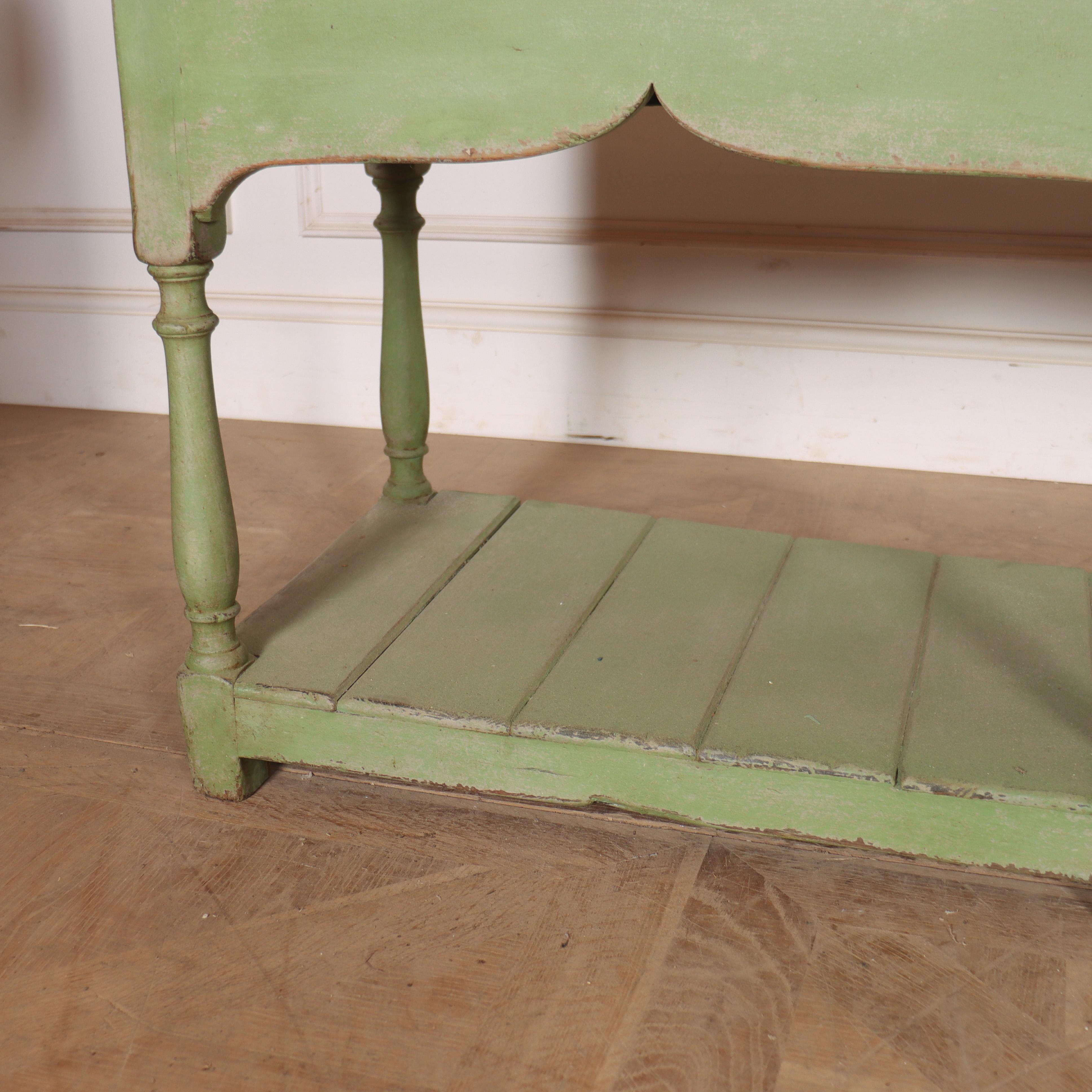 Oak English Painted Potboard Dresser Base For Sale