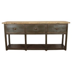 English Painted Potboard Dresser Base