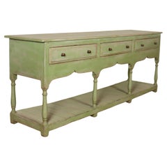 English Painted Potboard Dresser Base