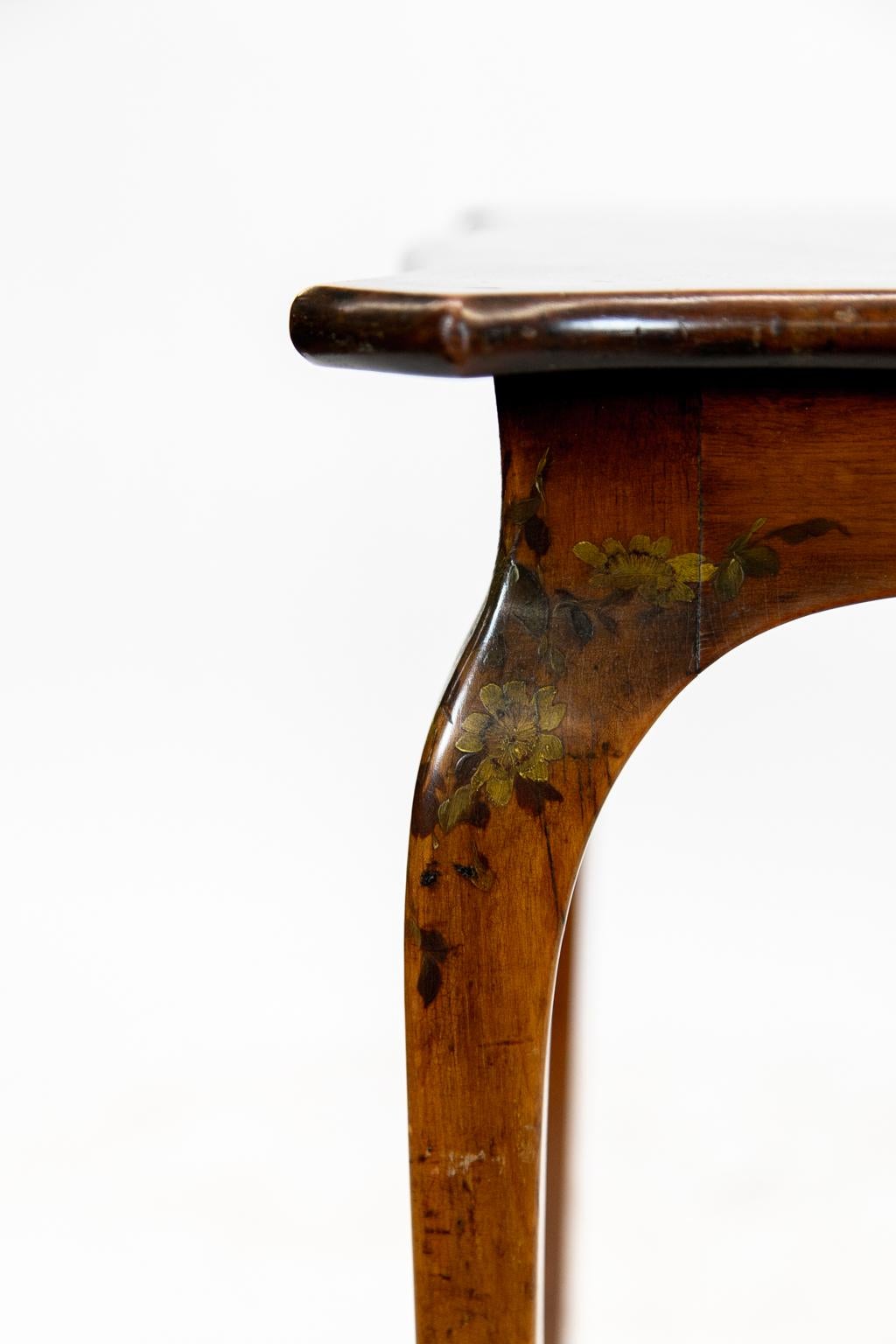 English Painted Satinwood Occasional Table For Sale 3