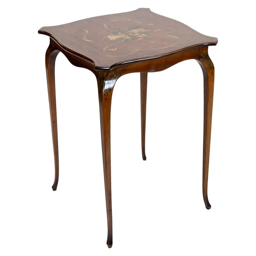 English Painted Satinwood Occasional Table
