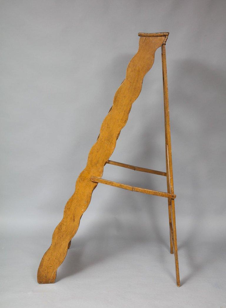 English Painted Scalloped Library Ladder 3