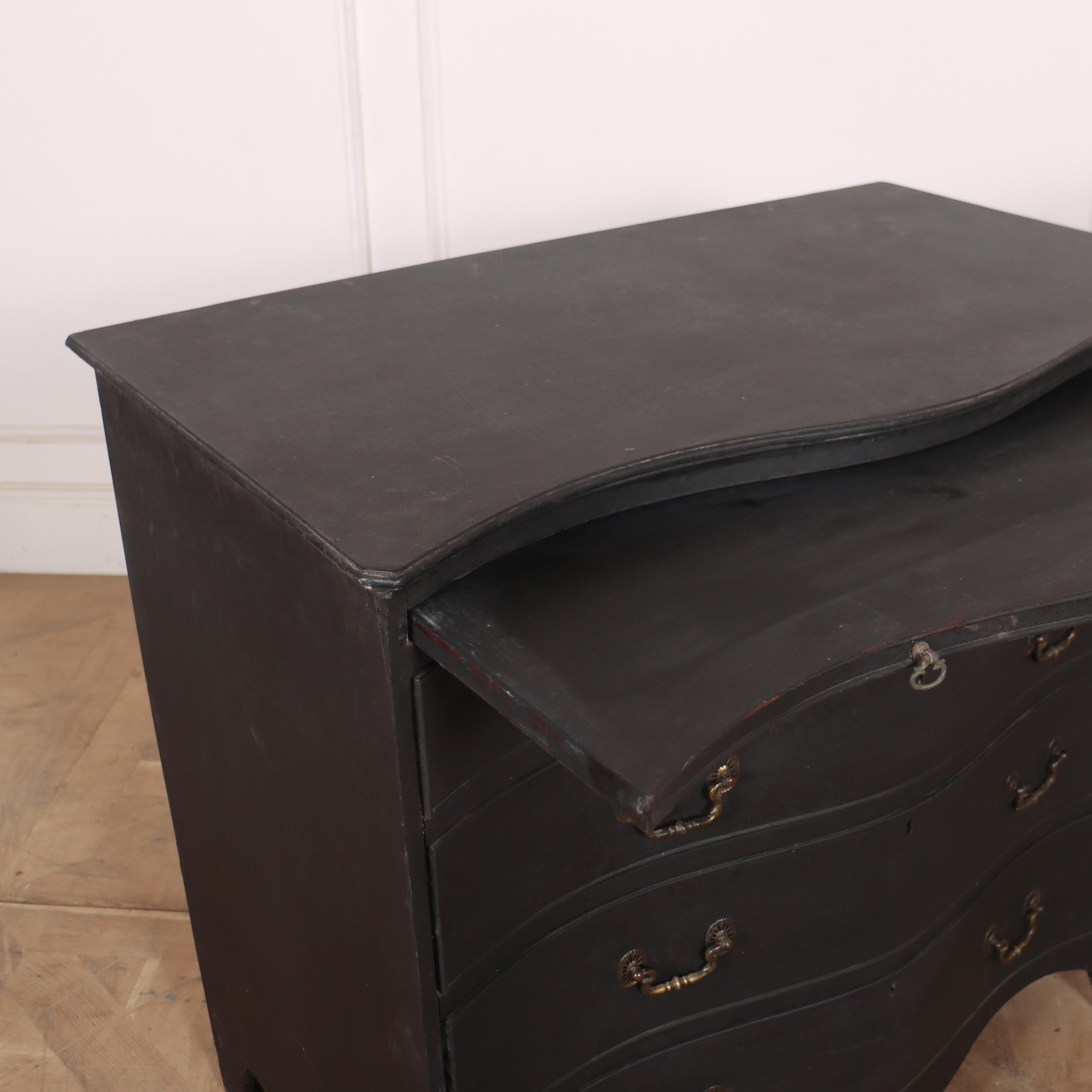 English Painted Serpentine Commode 1