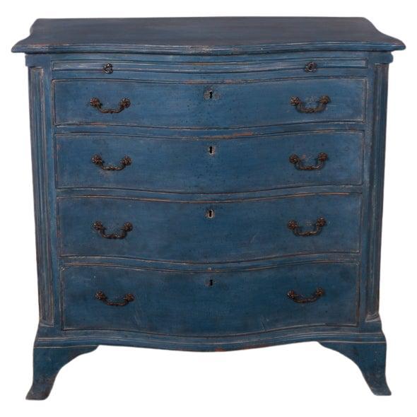 English Painted Serpentine Commode For Sale