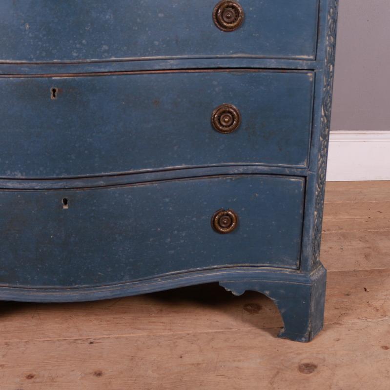 English Painted Serpentine Front Commode 2