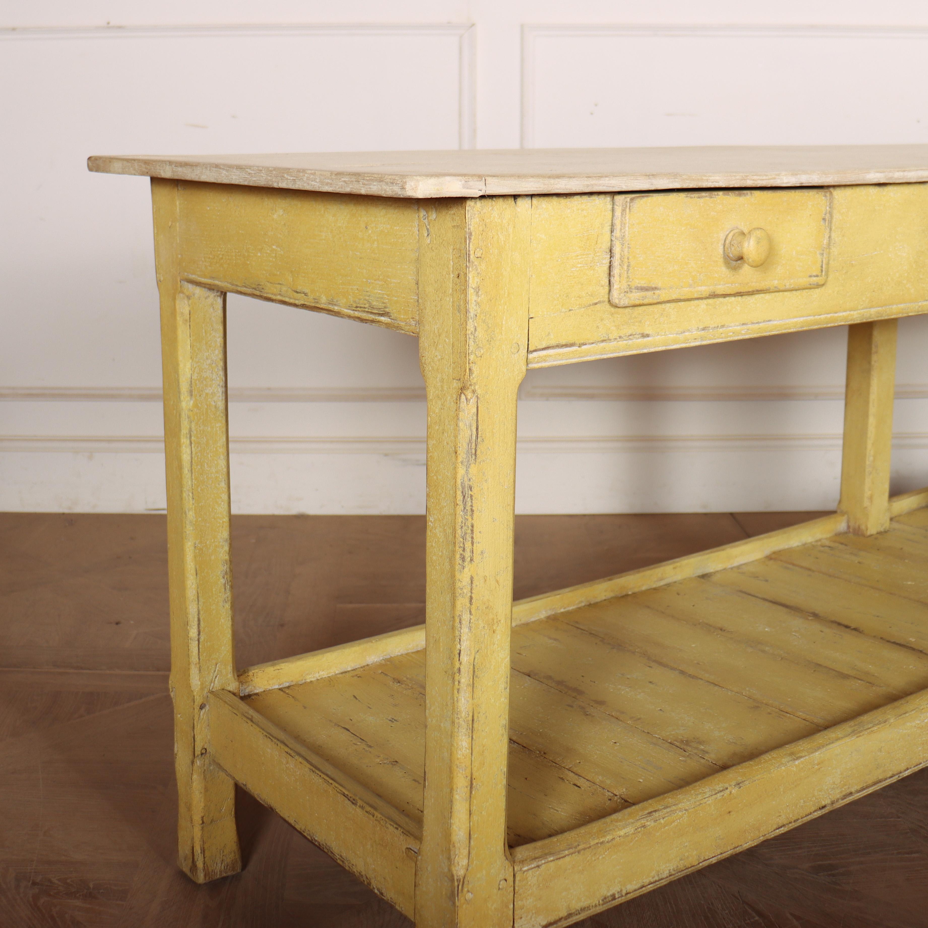 Large 19th Century English painted oak five drawer serving table. 1880.

Code: 9113

Dimensions:
W: 100