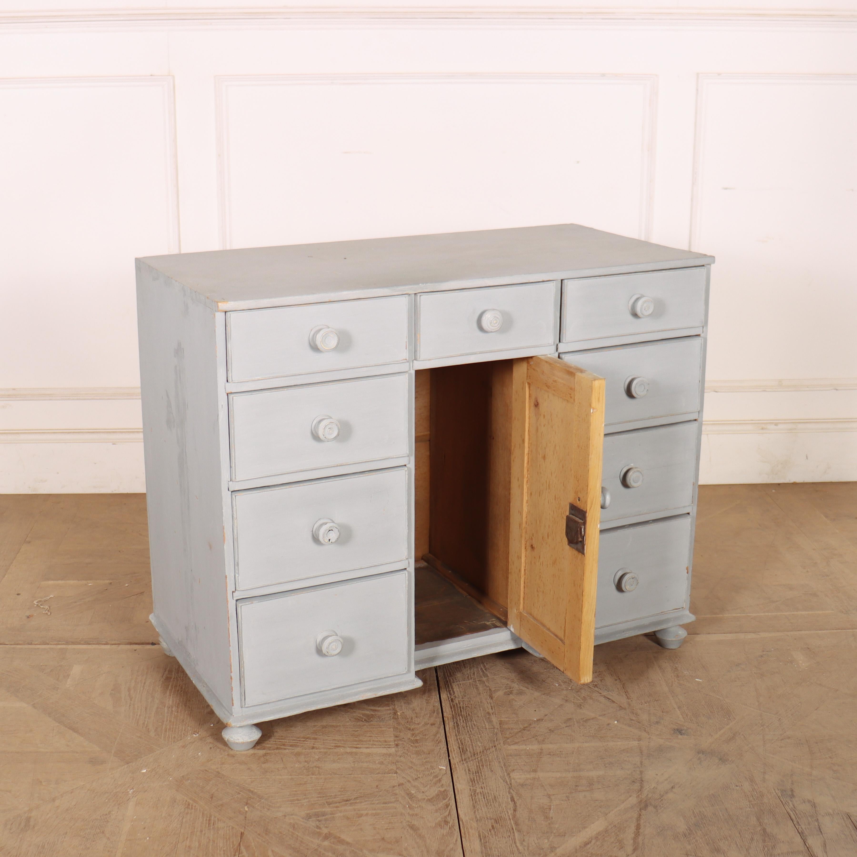 Pine English Painted Sideboard For Sale