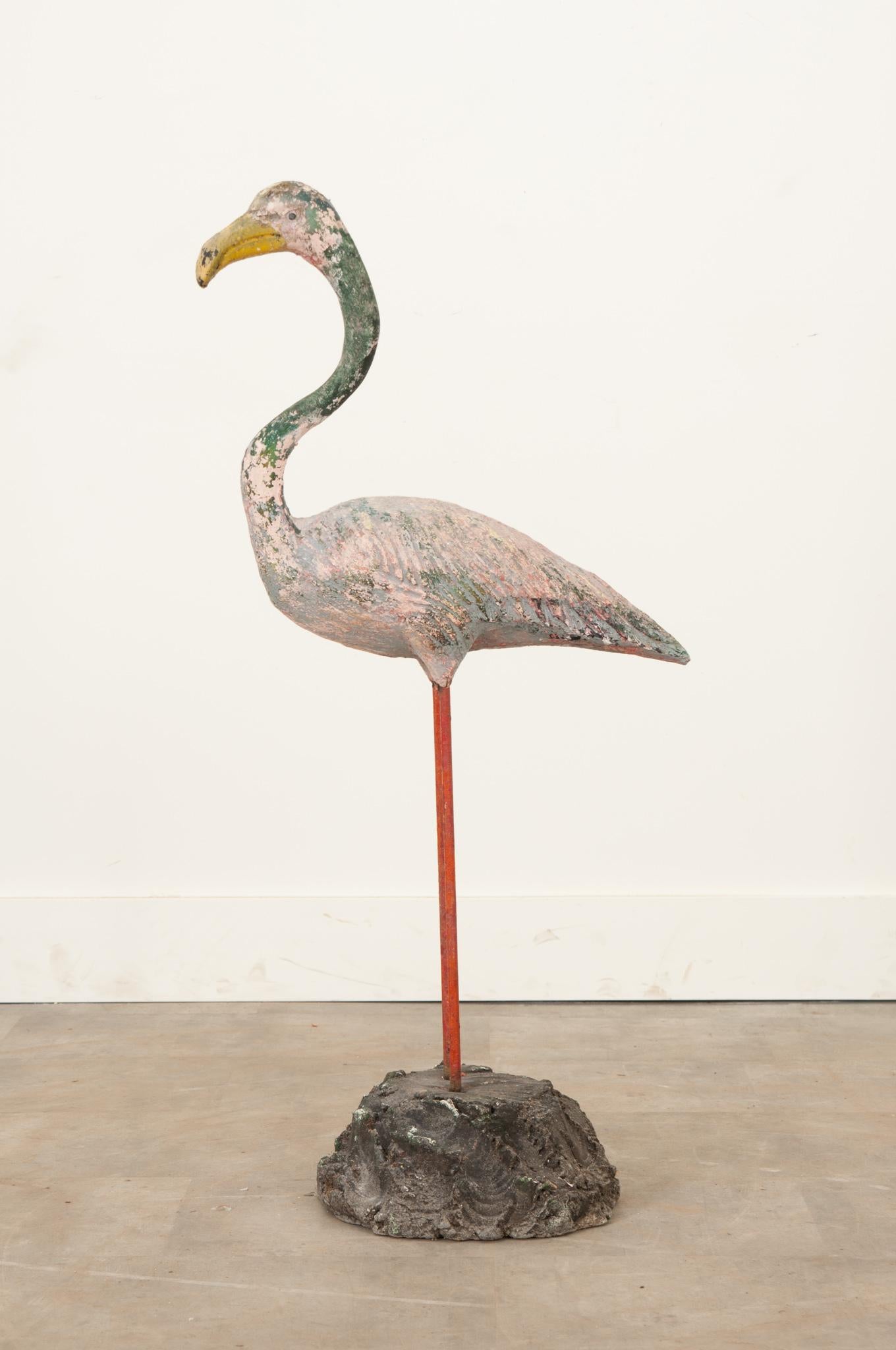 Other English Painted Stone Flamingo