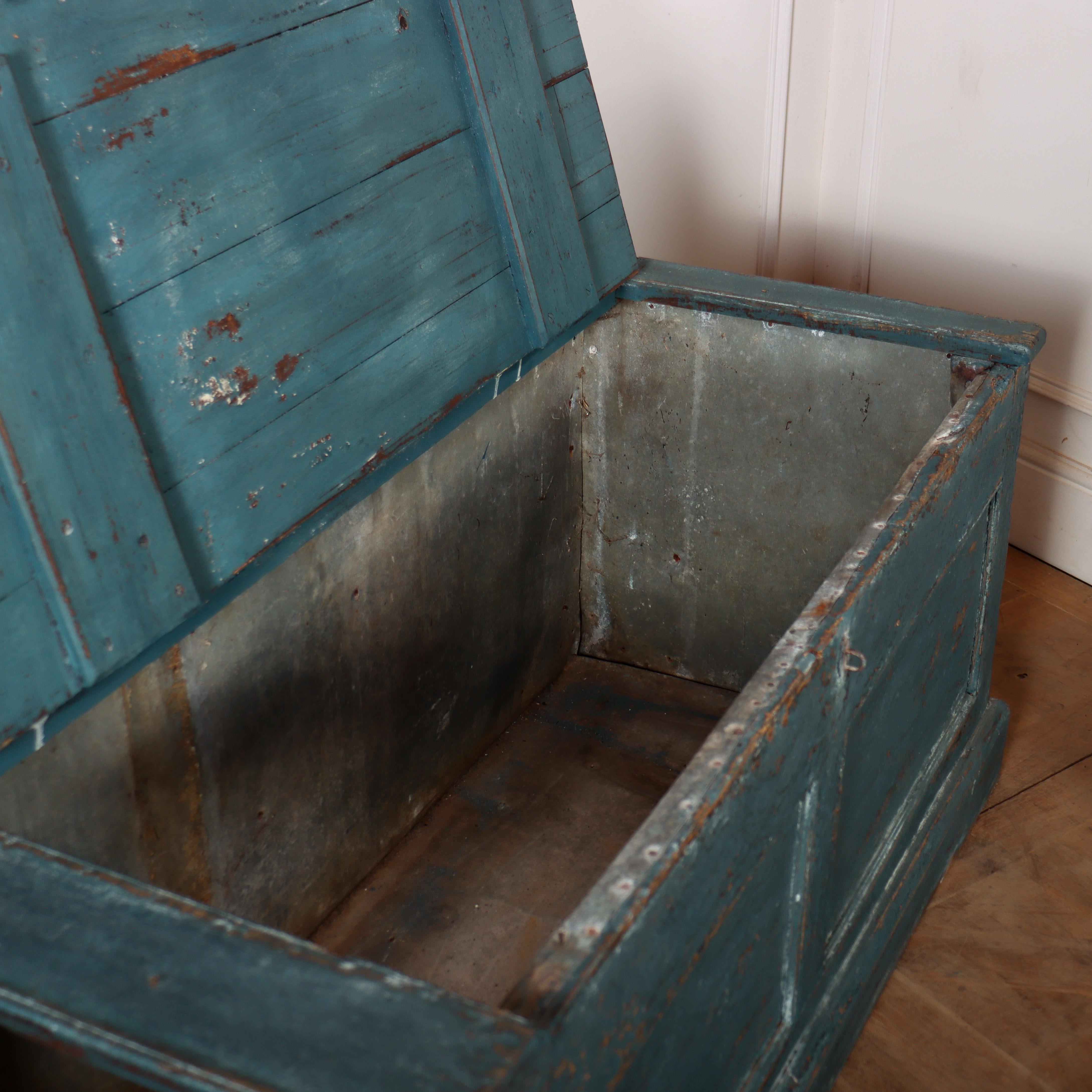 19th Century English Painted Storage Bench For Sale