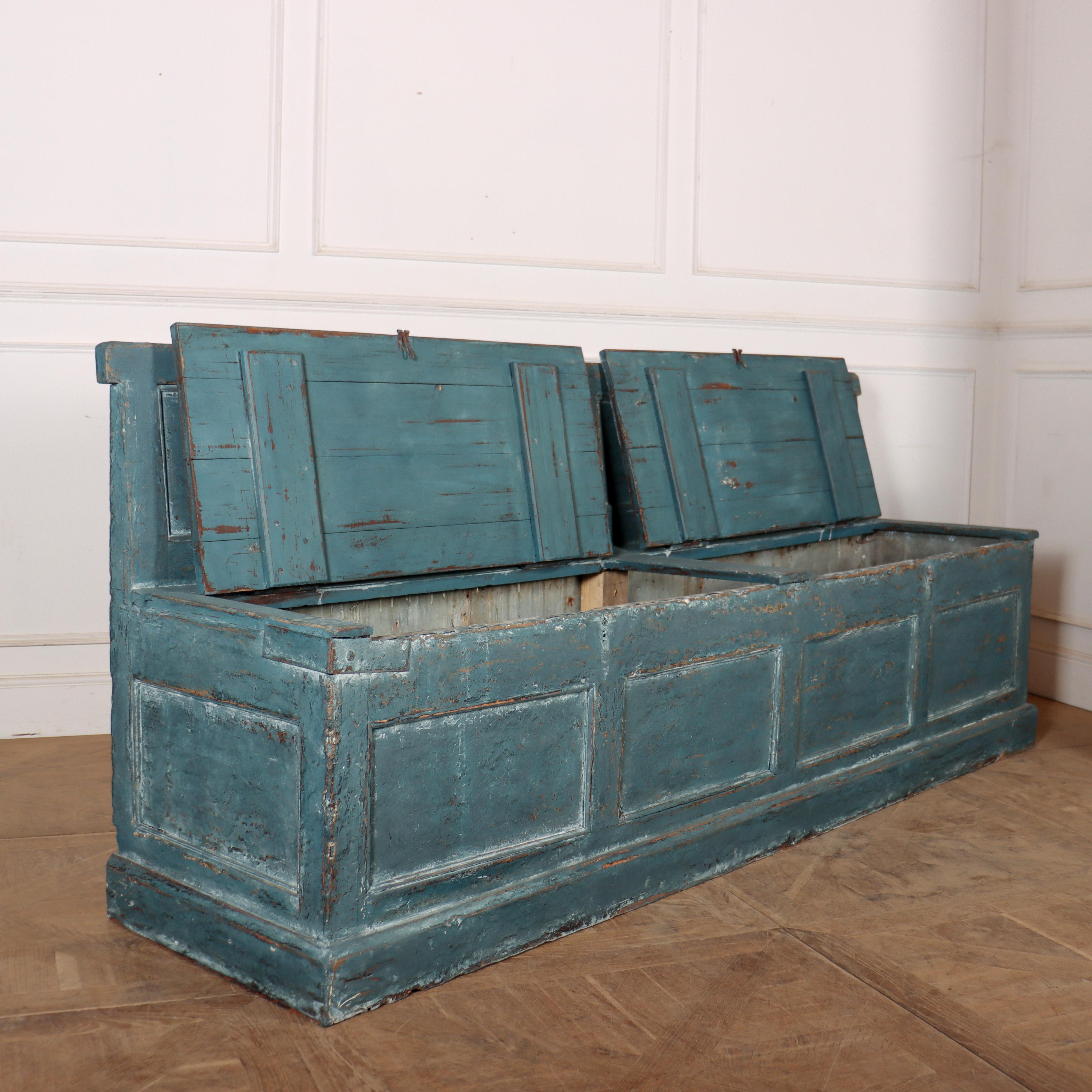 English Painted Storage Bench For Sale 1
