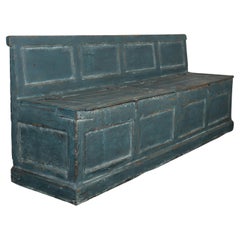 Antique English Painted Storage Bench