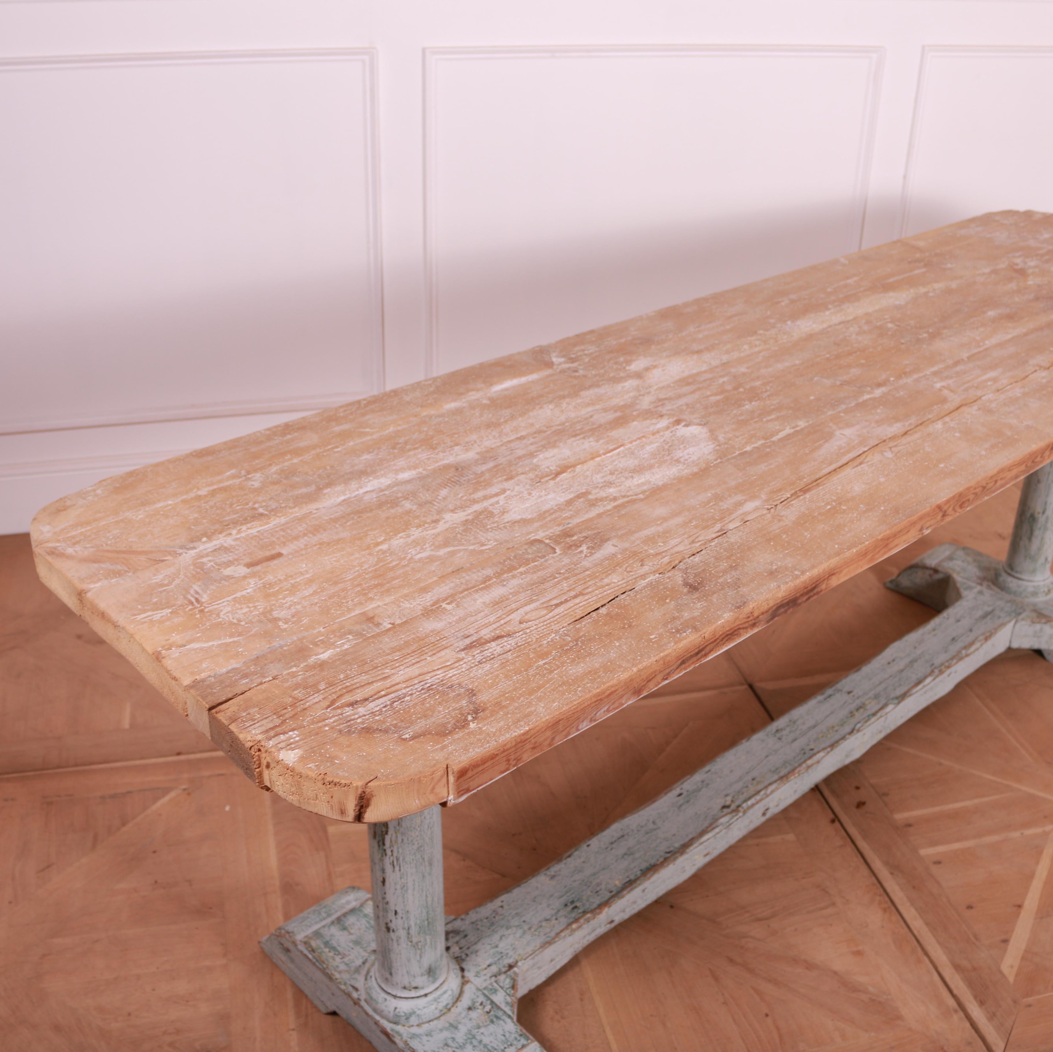 19th Century English Painted Tavern Table For Sale
