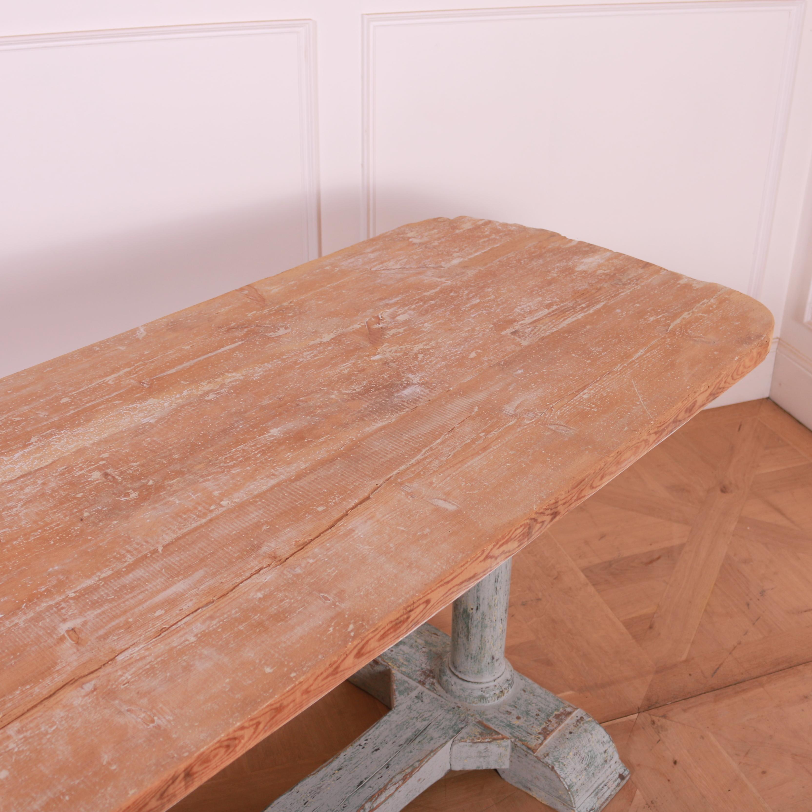 Pine English Painted Tavern Table For Sale