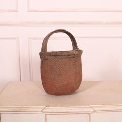 English Painted Woven Basket