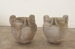 English Pair of 19th Century Stone Planters